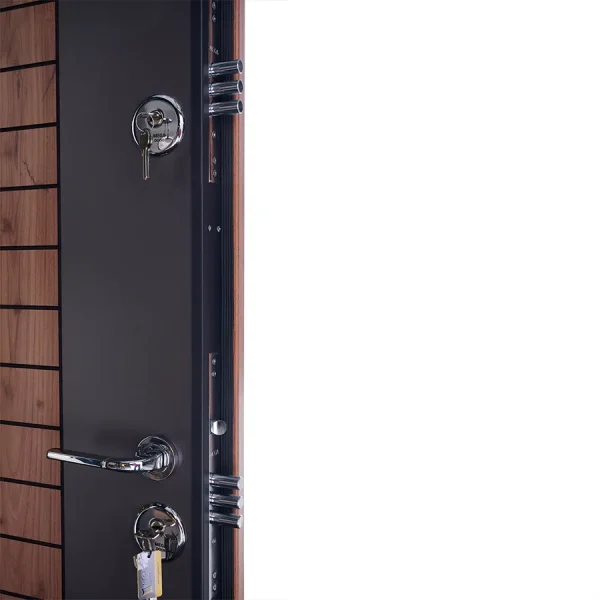 Ușă metalică intrare apartament Prestige 1 Lux 260 Nuc Natur - imagine 3