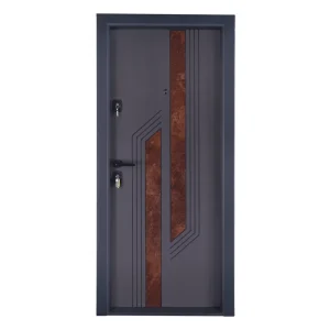 Ușă metalică intrare apartament Prestige Modern 503 Antracit Maro